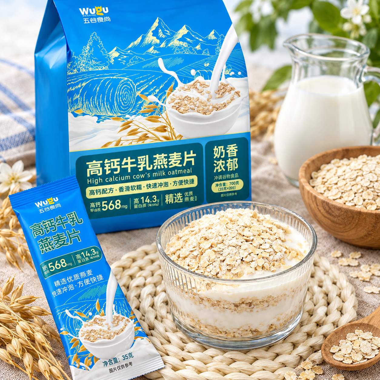 High-Calcium Milk Oatmeal